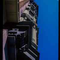          Color slide of detail view of bay windows, quoins and cornices at 112 and 114 Washington between 1st and 2nd picture number 1
   