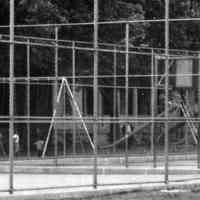          detail center photo 2: Columbus Park pavillion building beyond playground
   