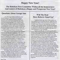 The Hoboken First Observer, Vol. 1, No. 3., January, 2003. Issued by the political party, Hoboken First Committee, John Corea.