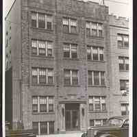 B&W photo of apartment building at 133 Van Wagenen Avenue, Jersey City.