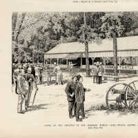          Magazine illustration: Scene on the Grounds of the Hoboken Turtle Club - Punch Before Dinner. Frank Leslie's Illustrated Newspaper, Sept. 7, 1889. picture number 2
   