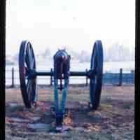 Color slide of a cannon at Castle Point.