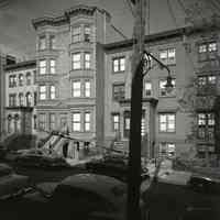 B+W negative of exterior of 535 Bloomfield St., Hoboken, no date, ca. 1948-1950.