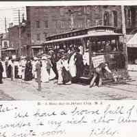 Postcard: Trolley, Jersey City, NJ