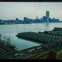 Color slide of aerial view from River & 3rd looking SE