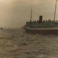 Image: a coastal steamer or dayliner, no place no date, ca. 1932-42.