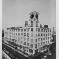 B+W copy print of Keuffel & Esser Co. building at 4th & Adams, Hoboken ca. early 1960