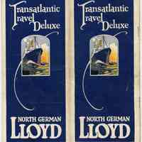 Transatlantic Travel Deluxe. North German Lloyd. December 1926.