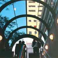          Digital image of color photo view looking up an exterior stairway exit at the Grove Street PATH station, Jersey City, N.J., Oct., 1999. picture number 1
   