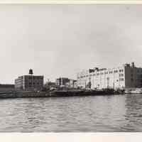 Digital image of B+W photo of the Hoboken waterfront, Hoboken, circa 1987.