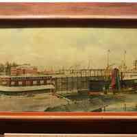 Painting: Holland America Line Fifth Street Pier, Hoboken, N.J.