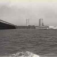 Digital image of B+W photo of the Hoboken waterfront, Hoboken, circa 1987.