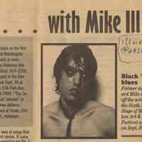 Newsclipping: ...with Mike Ill. Notice about Hoboken Arts & Music Festival performance., Sept., 1999.