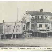 Postcard: 4151. Bolaver House, 15th Street and Park Ave., in 1880, Hoboken, N.J. Published by E.F. Walter. No date, circa 1901-1907.