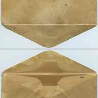          envelope: front and back (bottom opening flap)
   