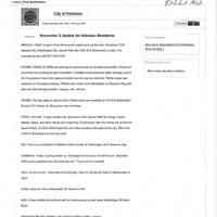          Memo, City of Hoboken: HURRICANE SANDY CHRONOLOGY & SEQUENCE OF EVENTS; Dec. 3, 2012. picture number 54
   