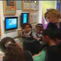         Robin Westervelt with school class at Cocomalt section
   