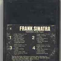 Eight-Track Cartridge, Frank Sinatra : "September Of My Years ."Reprise. M8 1014. Stereo.