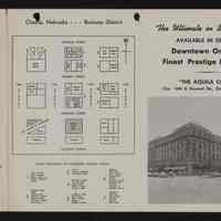 Leaflet for The Aquila Court building, Omaha, NE.