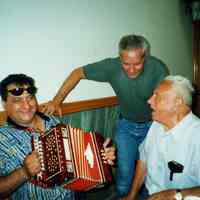 Color photo of the interior of the Monte San Giacomo Democratic Club, Inc. at 531 Adams St., during a Museum visit, Hoboken, July 9, 2000.