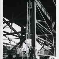          U.S. Testing: load test on extension ladder at 14th St. Viaduct
   