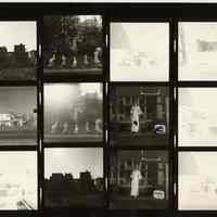 B+W negative contact sheet of images of Hoboken taken by John Conn. no date, [1976].