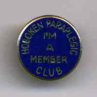          Button pin: Hoboken Paraplegic Club
   