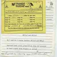 NJ Transit Rail Operations, Train Orders with attached Clearance Form A, Hoboken, 1983. 10 examples various dates.