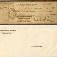 Digital image of photostatic copy of Stevens Hoboken Academy check of $12.50 to Paula Leonore Millenthal, June 8, 1955 as the B.F. Carter Award.