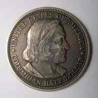          back (obverse) Columbian Exposition Hafl Dollar
   