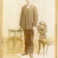 Cabinet photo of Louis Matthews taken by William Manewal of Hoboken, no date, ca. 1890-1900.