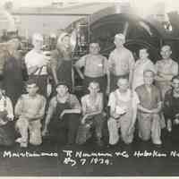 B+W photo of R. Neumann & Co. maintenance department, Hoboken, August 7, 1939.