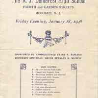 Digital images of program for Recreation Center Musicale, Demarest High School, Friday evening, January 18, 1946.