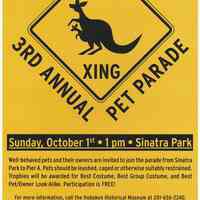 Poster for Third Annual Pet Parade, Sunday, October 1, 2006.