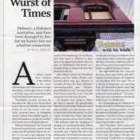 Article: "The Wurst of Times." [re Helmer