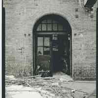 B+W photo of buildings, interiors and exteriors, of the Bethlehem Steel Shipyard, Hoboken Division, no date (ca 1990.)