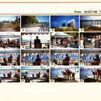 Color index print of 25 photos of riverfront park groundbreaking ceremony, Hoboken, 1998.