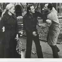 B+W publicity photo of Marlon Brando as Terry Malloy with Eva Marie Saint as Edie Doyle in film "On the Waterfront," Hoboken, no date, ca 1953-54.