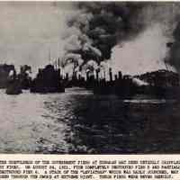 Digital image of B+W photo of Hoboken pier fire, August 24, 1921.