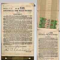          full inside & detail inside cover with text; note metal tear bar
   