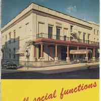 Brochure: Union Club, Sixth and Hudson Streets, Hoboken, N.J. No date, circa 1961-1965.