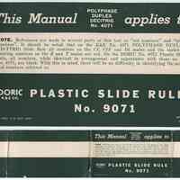          printed band re 9071: detail text at top; full band with flaps
   