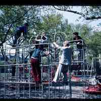 Color slide of children playing in Columbus Park.