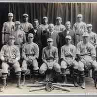          cropped to image, enhanced: 1920 Hoboken High School baseball team
   