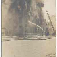 Postcard: [Fire] Sept. 10 - 1908. City Straw Works, Hoboken, N.J. Circa 1908; unposted.