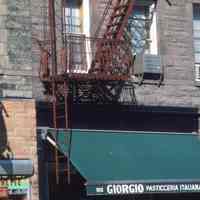 Color slide of the awning of Giorgio Pasticceria Italiana, 1112 Washington St., Hoboken, October, 1984.