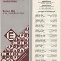 Map: Erie Lackawanna Railway Company. (Freight) System Map of the Friendly Service Route. Issued April 1974.