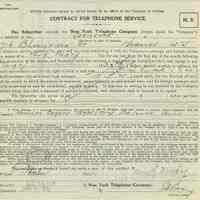          Contract for telephone service by the New York Telephone Company and Mary H. Markey, 716 Bloomfield St., Hoboken, N.J., 1911. picture number 1
   