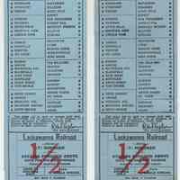          Ticket coupon as folded: ticket 1 (left); ticket 2
   