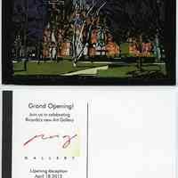 Postcard: Grand Opening! Roig Gallery, Opening Reception, April 18, 2015, 252 First St., Hoboken.